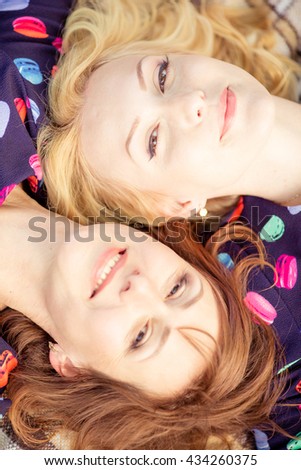 Similar – loving girls relax together. family LGBT couple