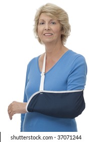 Senior Woman With Arm In Sling