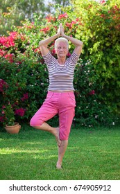 Senior Woman Doing Yoga Pose