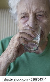 Senior Woman Drinking Water