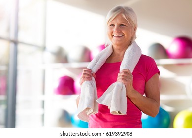 Senior Woman At The Gym
