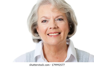 Senior Woman Isolated On White Stock Photo 179992577 | Shutterstock