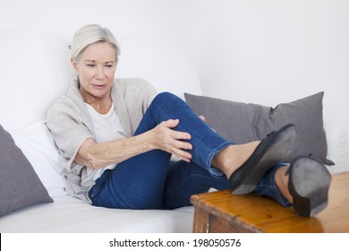 Senior Woman With Leg Pain.