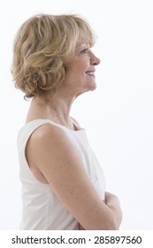 Senior Woman Portrait Profile View