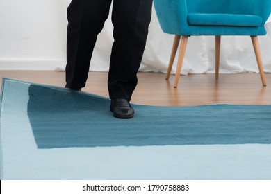 senior woman stumbles and falls in the apartment - Shutterstock ID 1790758883