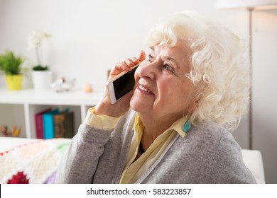 Senior Woman Talking On The Phone