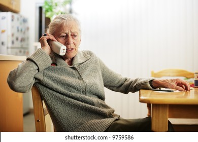 Senior Woman Talking On The Phone