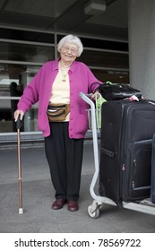 Senior woman travelling
