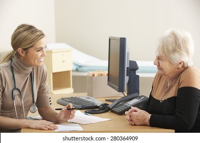 Senior woman visiting Doctor