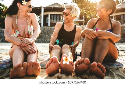 Senior Women On The Beach