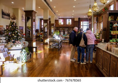 Seniors Christmas Shopping at Pioneer Woman Mercantile botique home store in small oil town Pawhuska in Osage County Oklahoma USA - 11-30-2017 - Shutterstock ID 767678365