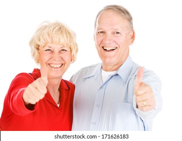 Seniors: Couple Gives Thumbs Up