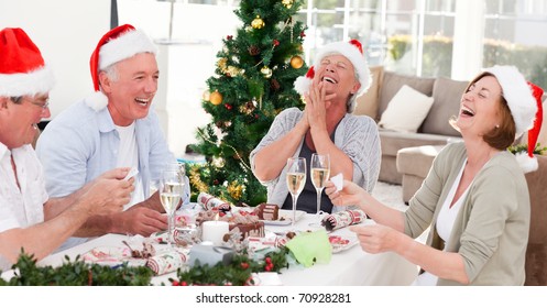 Seniors on Christmas day at home - Powered by Shutterstock