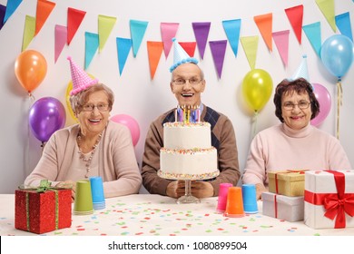 Old People Birthday Party Images Stock Photos Vectors Shutterstock