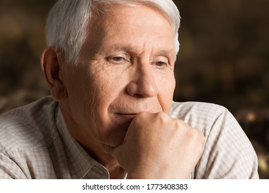 Seniors Portrait Of Sad Old Caucasian Man