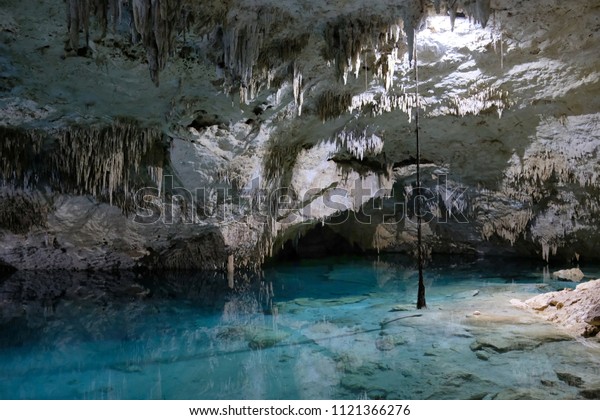 Senote Sinkhole Yucatan Peninsula Mexico Clear Stock Photo