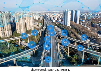 Sensing system and wireless communication network of vehicle. - Powered by Shutterstock - Get 15% off with code: PIKWIZARD15