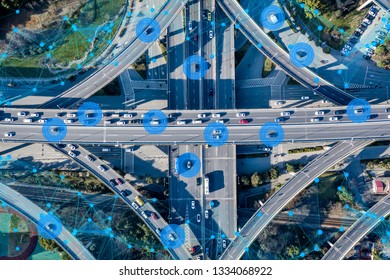 Sensing System Wireless Communication Network Vehicle Stock Photo ...