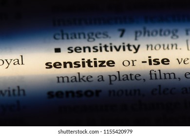 sensitize word in a dictionary. sensitize concept. - Shutterstock ID 1155420979
