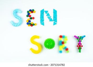Sensory Word And Sensory Toy For Kid. Sensory Training, Fine Motor Skills, Sensory Integration, Dysfunction And Processing Disorder. Creativity, Occupational Therapy, Early Education