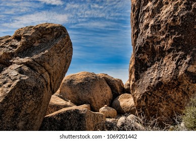 Sensual boulders on a California desert floor.