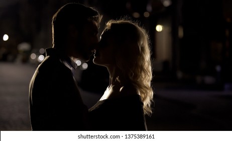 Sensual Kiss Two Loving People Romantic Stock Photo 1375389161 ...