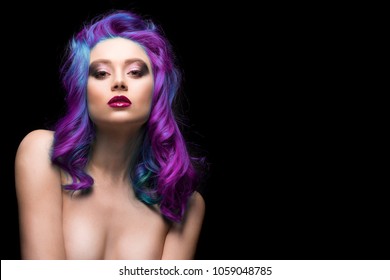Nude girl colored hair