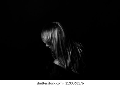 Portrait Scary Ghost Isolated On Black Stock Photo 1859759374 ...