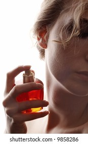 Sensual Woman Applying Perfume On Her Stock Photo Shutterstock