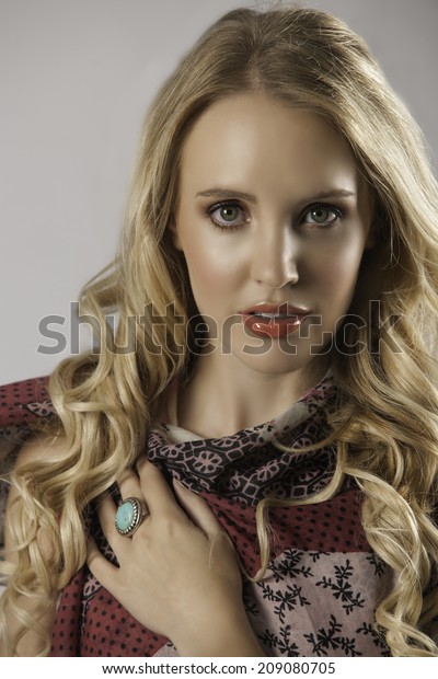 Sensual Woman Long Blonde Hair Natural Stock Photo Edit Now