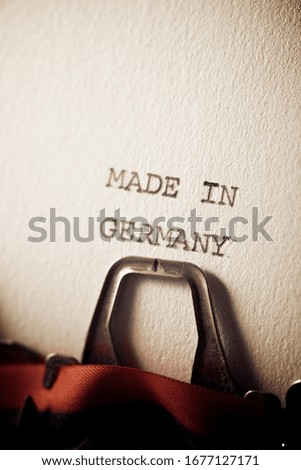 Similar – made in Germany