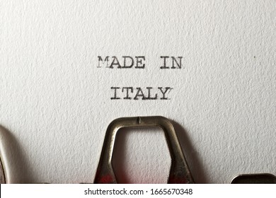 The Sentence, Made In Italy, Written With A Typewriter.