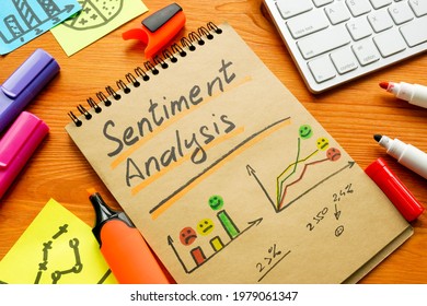 Sentiment analysis for positive and negative mentions in charts and graphs. - Shutterstock ID 1979061347