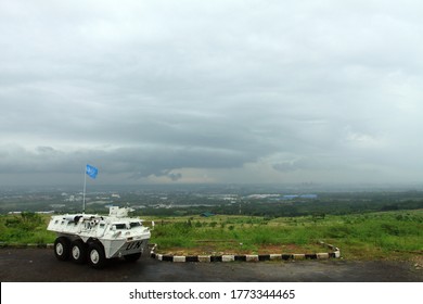 Sentul, West Java, Indonesia - April 6th, 2013: Indonesia's UN Peacekeeper Battle Tank