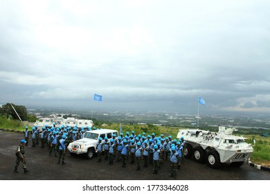 Sentul, West Java, Indonesia - April 6th, 2013: Indonesia's UN Peacekeeper Troops