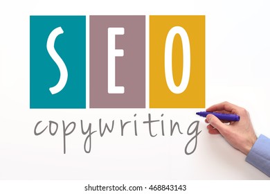 SEO Copywriting Sign On White Background