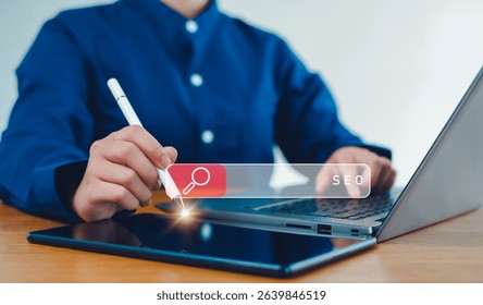 SEO, Data Search Technology, Search Engine Optimization searching for information. Using Search Console with your website. Finding data.