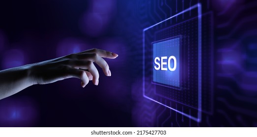 SEO - Search engine optimisation, Digital Internet marketing concept on virtual screen. - Shutterstock ID 2175427703