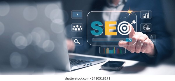 SEO Search engine optimisation digital marketing business technology concept
