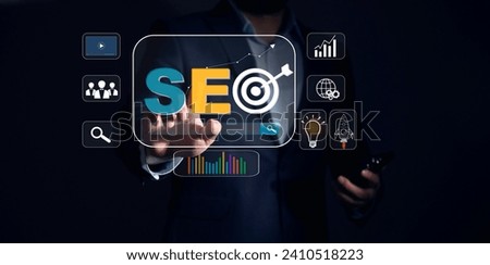 SEO Search engine optimisation digital marketing business technology concept