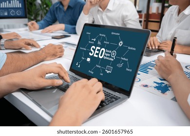 SEO search engine optimization for brisk e-commerce and online retail business showing on computer screen