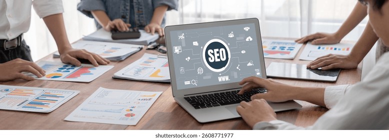 SEO search engine optimization for brisk e-commerce and online retail business showing on computer screen