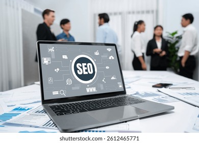 SEO search engine optimization for brisk e-commerce and online retail business showing on computer screen