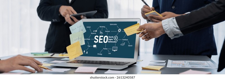 SEO search engine optimization for brisk e-commerce and online retail business showing on computer screen