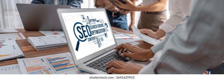 SEO search engine optimization for brisk e-commerce and online retail business showing on computer screen