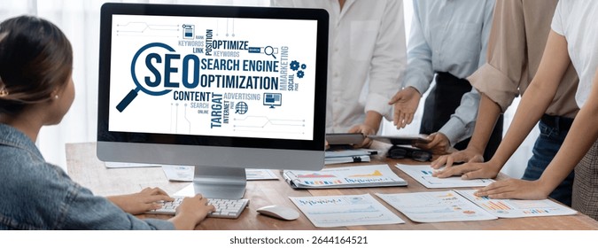 SEO search engine optimization for brisk e-commerce and online retail business showing on computer screen