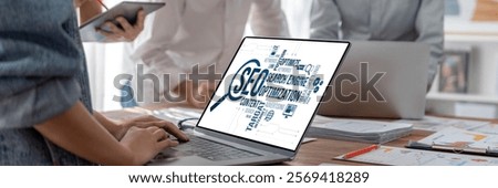 SEO search engine optimization for brisk e-commerce and online retail business showing on computer screen