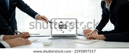 SEO search engine optimization for brisk e-commerce and online retail business showing on computer screen