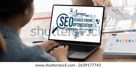 SEO search engine optimization for brisk e-commerce and online retail business showing on computer screen