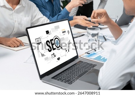 SEO search engine optimization for brisk e-commerce and online retail business showing on computer screen